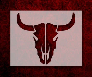 Bull Steer Skull 11" x 8.5" Custom Stencil FAST FREE SHIPPING (103) - Picture 1 of 1