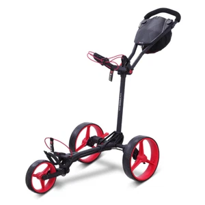 BIG MAX Blade Trio 3 Rad Golftrolley Ultraflach Schwarz Rot - Bild 1 von 6