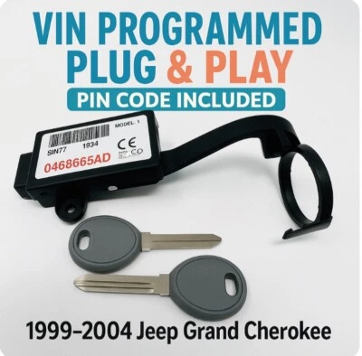 1999-2004 Jeep Grand Cherokee 01-03 Caravan Immobilizer 04686665AD Plug & Play - Image 1 of 4