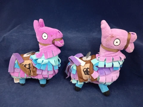 TWO 2 Fortnite Llama Loot Plush 2018 EPIC GAMES STAINS see pics Cover