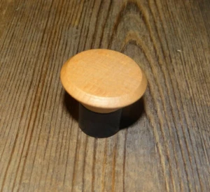Möbelknopf Möbelgriff Möbelgriffe Möbelknöpfe Knopf Buche lackiert schwarz 32mm - Bild 1 von 1