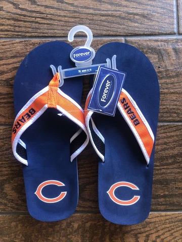 Chicago Bears NFL  Big Logo Flip Flops Sandals Slippers XLarge Size 12-13 Cover