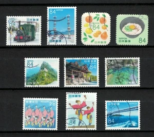 JAPAN 2024 MY JOURNEY SERIES NO. 9 SHIKOKU 84 YEN COMP. SET OF 10 STAMPS IN USED - Picture 1 of 4