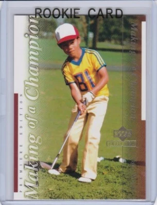 TARJETA DE NOVATO TIGER WOODS Niño Pequeño RARA $$ RC Cubierta Superior Edición Estreno GOLF Foto 1 de 2
