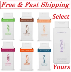 Native Natural Body Wash, Cucumber & Mint, Sulfate Free, 18 oz.Select Your Scent - Picture 1 of 16
