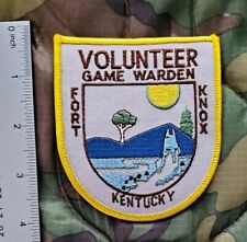 Volunteer Game Warden Patch Fort Knox Kentucky