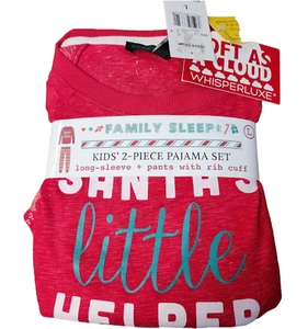 NWT DEREK HEART Large 12/14 Red Christmas Thermal Pajamas Soft As A Cloud Santa - Picture 1 of 6