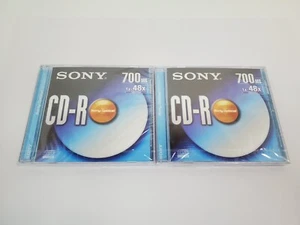2 x Sony CD-R Sony Optical 700MB 1 x 48x Compatible FAST Post - Picture 1 of 3
