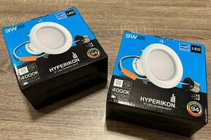 Hyperikon 4" LED Downlight 9W Daylight Glow 4000K , Open Box But New, 2pk - Picture 1 of 9