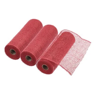3pcs 10 Inch Poly Burlap Mesh for Wreath Decorative Mesh Fabric Ribbon 6.4 Ya... - Picture 1 of 7