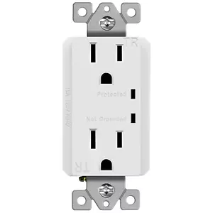 TOPGREENER Surge Protector Receptacle with Grounding Indicator, Child Safe, Tamp - Picture 1 of 8