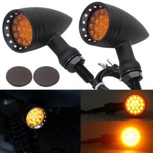 Motorcycle Brake Turn Signals LED Amber Lights For Harley Sportster XL 1200 883 - Picture 1 of 12