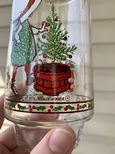 Holly Hobbie Glass Merry Christmas Nicest Time of All Coke Coca-Cola Glass - Picture 1 of 12