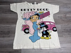 Vintage 80s Betty Boop Goes to Hollywood T-Shirt Retro Bimbo AOP Womens Size L - Picture 1 of 14