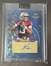 2023 Wild Card 7 Card Studs Football Jordan Travis Club Blue Auto 1/3
