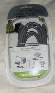 BELKIN CAT5e Snagless Networking Cable 7ft RJ45 MALE / MALE Gray New - Picture 1 of 2
