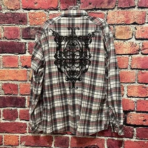 Y2K long sleeve plaid shirt - Picture 1 of 8
