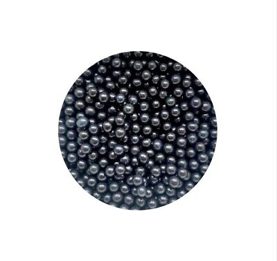 Black Sugar Pearls Balls 4mm Edible Sprinkles Cachous Cupcake Cake Decoration • 6.95$