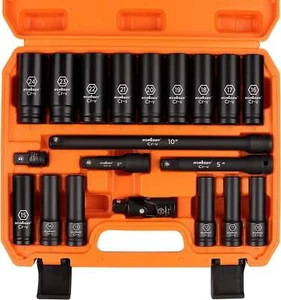 20-teiliger 1/2 Schlag-Steckschlüsselsatz | metrisch (10 mm - 24 mm) | 6 Punkt Schlag-Steckschlüsselsatz - Bild 1 von 8