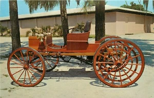 1897 Duryea Motor Bellm Antique Car Music Yesterday Sarasota Florida Postcard - Picture 1 of 2