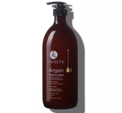 Acondicionador de aceite de argán Luseta fórmula natural sin sulfatos 33,8 OZ color seguro Foto 1 de 2
