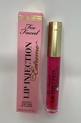 NIB Too Faced Lip Injection Extreme Lip Plumper BUBBLEGUM YUM .14 oz   X276 - Image 1 of 4