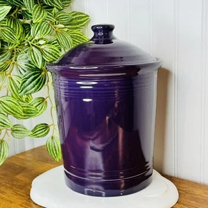 Fiesta Ware HLC Plum Purple LARGE 10” Canister & Lid Crock Cookie Jar 3QT - Picture 1 of 13