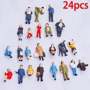 24x HO Scale Model People Painted Figure Half Seated Passenger Scenery 1:87 - Bild 1 von 9