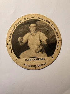 1954 Dixie Deckel Clint Courtney mit Tab Kendlers Eis Baseball Oddball selten - Bild 1 von 2