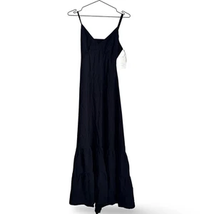 NWT Universal Thread Black V Thin Strap Maxi Midi Dress Cut Out Back Size XS - Picture 1 of 8