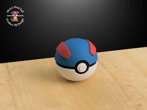 Superball - Pokeball im Maßstab 1:1, 3D Druck, Pokemon, Gaming Accessoire - Picture 1 of 1