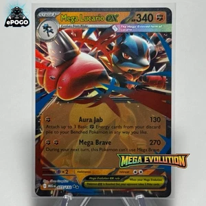 Mega Lucario ex 077/132 Double Rare Pokemon TCG: Evolution MINT SHIPPED TODAY! - Picture 1 of 2
