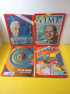 Time Magazine Lot 4 (1, 1956) 3~1969! Space Race ~ Okkult ~ Mond ~ Apollo 9 Farben - Bild 1 von 5