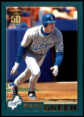 Shawn Green 2001 Topps #20 Dodgers MLB READ FREE SHIPPING AutographDen - Image 1 of 2