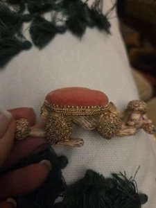 Vintage Florenza Pin Cushion Poodle Dog Sewing Bobblehead Nodder - Picture 1 of 9