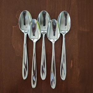 Reed & Barton Edgartown 6 1/8" Teelöffel glänzend Edelstahl 5 Stück RDSEDG - Bild 1 von 12