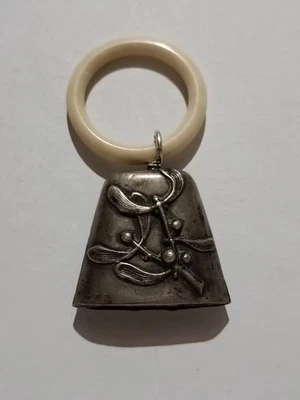Ma Collection Hochet Ancien Bébé Argent Art nouveau Art déco Berceau Cloche - Photo 1/4