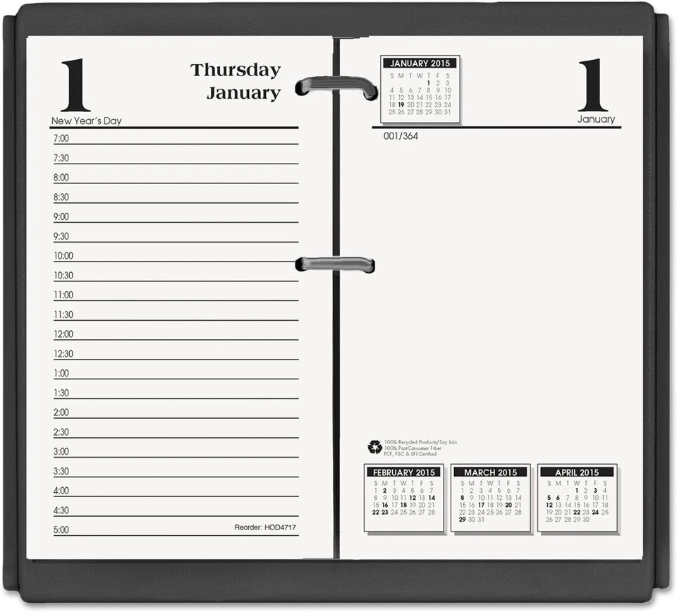 4717 Recarga Calendario Escritorio Diario Económico, 3-1/2W X 6H, 2018 Foto 1 de 1