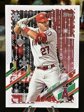 2021 Topps Holiday Metallic Snowflake SP #HW27 Mike Trout Angels 🎄⚾🎄