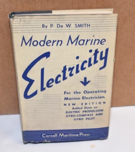 VTG RARE 1945 Modern Marine Electricity -Smith DJ DUST JACKET Hardcover Book - Picture 1 of 6