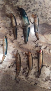 (7) Vintage Jointed Minnow Jerkbait Crank bait Fishing Lure - Picture 1 of 5