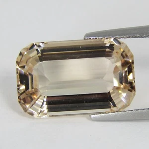 11.39Ct Ravishing Natural PeachColor Morganite Fashion Emerald Cut Loose Gem VDO - Picture 1 of 4