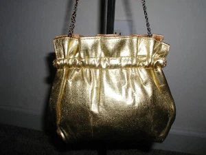 Vintage Ande' Gold Strass Schmuck gerafft klassische Clutch Abendtasche Handtasche Retro E - Bild 1 von 6
