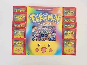2016 Pokémon Metalico Pokémon Go Sticker Album With 10 Packs Bundle Argentina - Picture 1 of 5