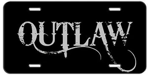 CUSTOM LICENSE PLATE OUTLAW AUTO TAG - Picture 1 of 1