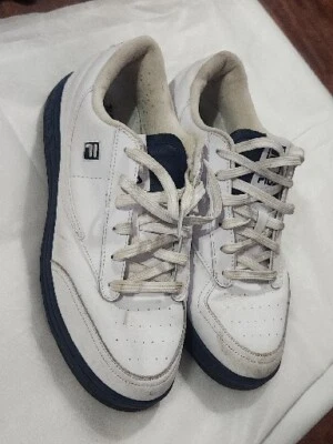 ✅️FILA Men's Tennis 88 Retro Casual Sneakers Leather White Blue Size 9  - Image 1 of 4
