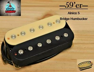 G.M. 59'er Alnico 5 Zebra Humbucker Bridge (52mm) (4-wire) for Gibson Epiphone® - Picture 1 of 8