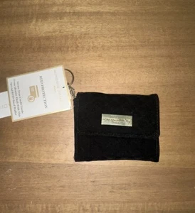 Adrienne Vittadini Studio Black Velvet Coin Purse ID/ Cards RFID  Protection New - Picture 1 of 3