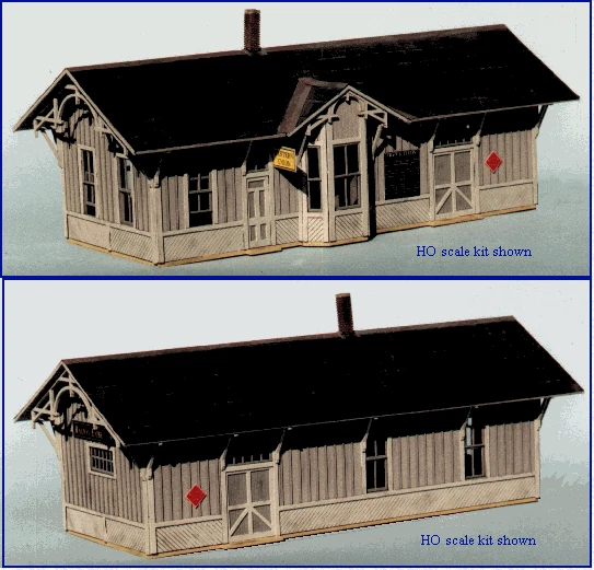 New Blair Line 185 HO C&O Chesapeake & Ohio Standard No. 1 Depot laser wood kit  - Image 1 of 1