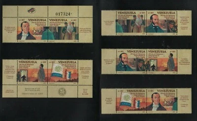 Venezuela: 1997; Scott 1565-69, conjunto Gual, España independentistas, MNH, EBV1720 Foto 1 de 2